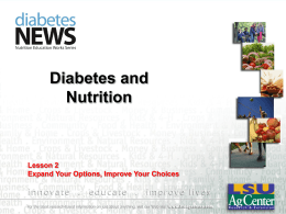 Diabetes and Nutrition powerpoint