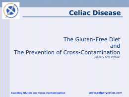 Avoiding Gluten and Cross Contamination