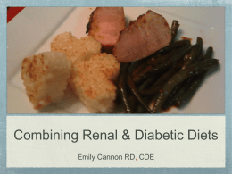 Combining Renal & Diabetic Diets