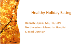 Healthy Holiday Eating - Northwestern Memorial Hospital