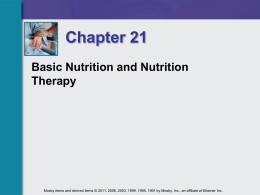 Basic Nutrition and Nutritional Therapy