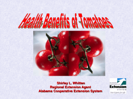 Tomato Facts - Alabama Cooperative Extension System