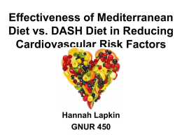 Effectiveness of Mediterranean Diet vs. DASH Diet in