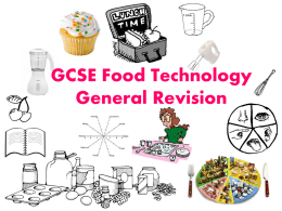 2012 GCSE Food Technology Revision