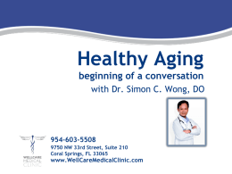 Healthy Aging - Wellcare Medical Clinic