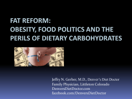 Fat Reform: Obesity Food Politics and The Perils of