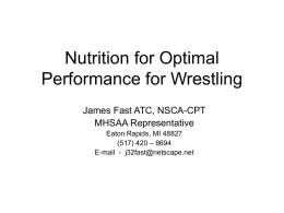 Nutrition for Optimal Performance for wrestling