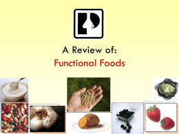 Overview of Functional Foods