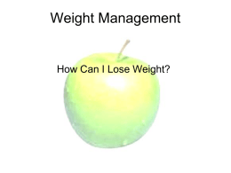 Weight Management - Loyola Marymount University