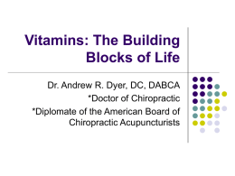 Vitamins: Life’s Building Blocks