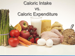Caloric Intake vs. Caloric Expenditure