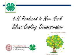 Produced in NYS Silent Cooking Demonstration