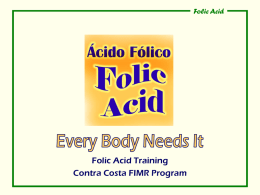 Folic Acid Training - Contra Costa Health Services :: CCHS