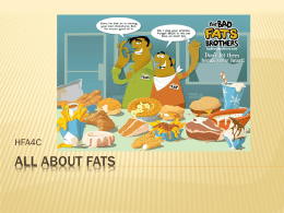 All about Fats
