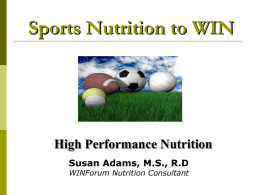 Sports Diet Dilemmas - WIAA | Washington Interscholastic
