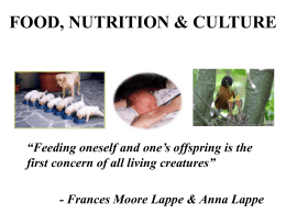Food, Nutrition and Culture