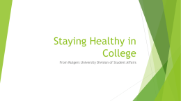Staying Healthy in College