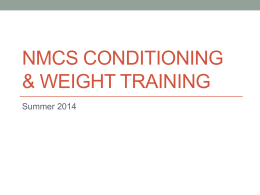 NMCS Conditioning & Weight Training