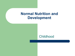 Normal Nutrition and Development
