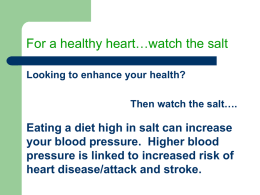 Limiting Salt Can Drastically Lower Health Risks…