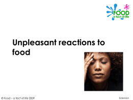 unpleasant reactions to food