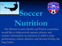 Soccer Nutrition