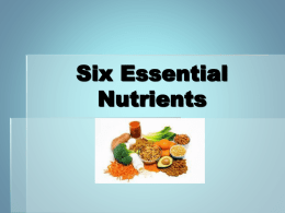 Essential Nutrients and Foldable