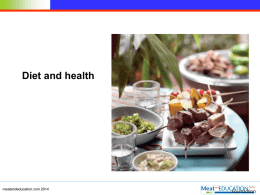 Diet and health - Meat and Education