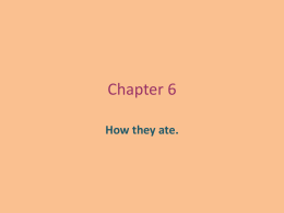 Chapter 6 How they ate