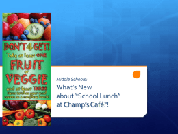 What`s New at Champ`s Café?!