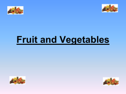 Fruit and Vegetables - Llantwit Major School