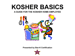 kosher basics a guide for the kosher home employee - Star-K
