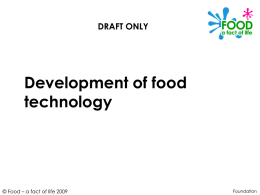 Development of food technology