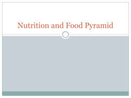 Nutrition and Food Pyramid