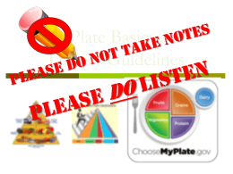 MyPlate PowerPoint Notes