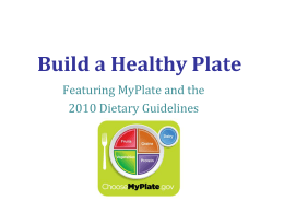 food plate ppt notes - River Dell Regional School District