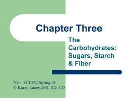 Ch 3 - Carbohydrates
