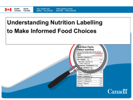 Nutrition Labelling Powerpoint
