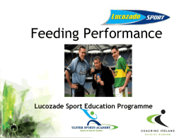 Fuel and Fluid in Sport - Mayo Sports Partnership