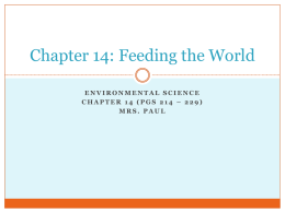 Chapter 14: Feeding the World