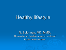 Healthy Lifestyles - (English) - January 2010