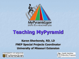 Teaching MyPyramid - University of Missouri