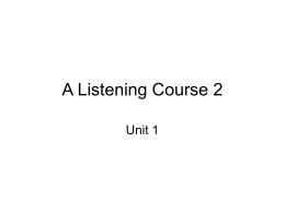 A Listening Course 2