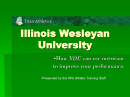 Nutrition - Illinois Wesleyan University