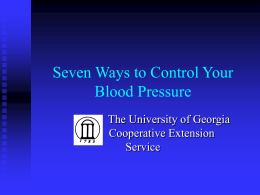 Seven Ways to Control Your Blood Pressure