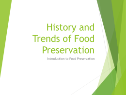 Introduction to Food Preservation PowerPoint