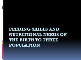 basic feeding skills for kids from 0