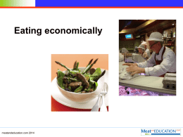Eating economically.