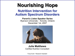 Nutrition & Diet for Autism
