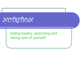 Nutrition presentation - High Point University